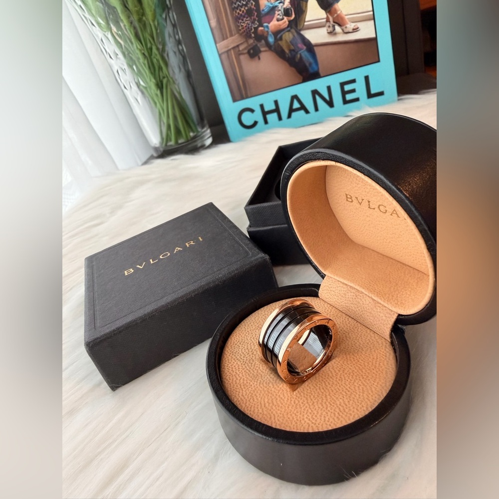 🔴SOLD🔴 Bvlgari B.Zero1 Black Ceramic Four Band 18K Gold